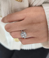 Cushion Cut 1ct 1.50ct 2.00ct 3.00ct Lab Grown Diamond Engagement Wedding Double Halo Ring in 14k 18k Platinum White Yellow Rose Gold.