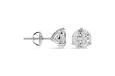 Lab Grown Diamond Round 14K Solid Gold Martini Stud Earrings | Fine Jewelry Gift