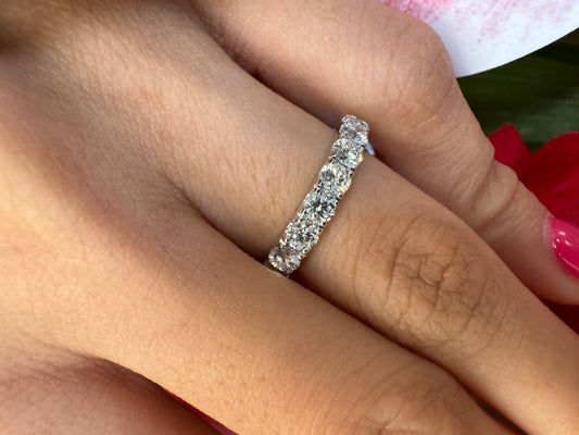 Anniversary bands Lab Grown Diamonds for women 1cttw in 14k 18K White Yellow Rose Gold and Platinum