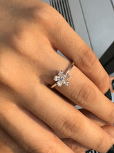 Natural Oval Diamonds Ring in 18K White Gold, 0.69CT Total Diamond weight, DEF Color and VVS VS Clarity. Gift or Present. Cocktail Ring