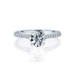 Sale! Certified Solitaire Engagement Ring, 1ct carat Center F / VS IGI Lab Grown Diamond. 14k 18k Gold Platinum White or Yellow. Classic