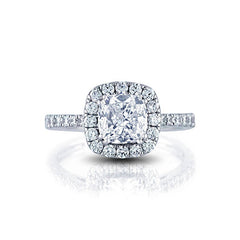 Custom Halo Certified Solitaire Engagement Ring, 1ct 2ct 3ct carat Center F / VS IGI Lab Grown Diamond. 14k 18k Gold Platinum White Yellow