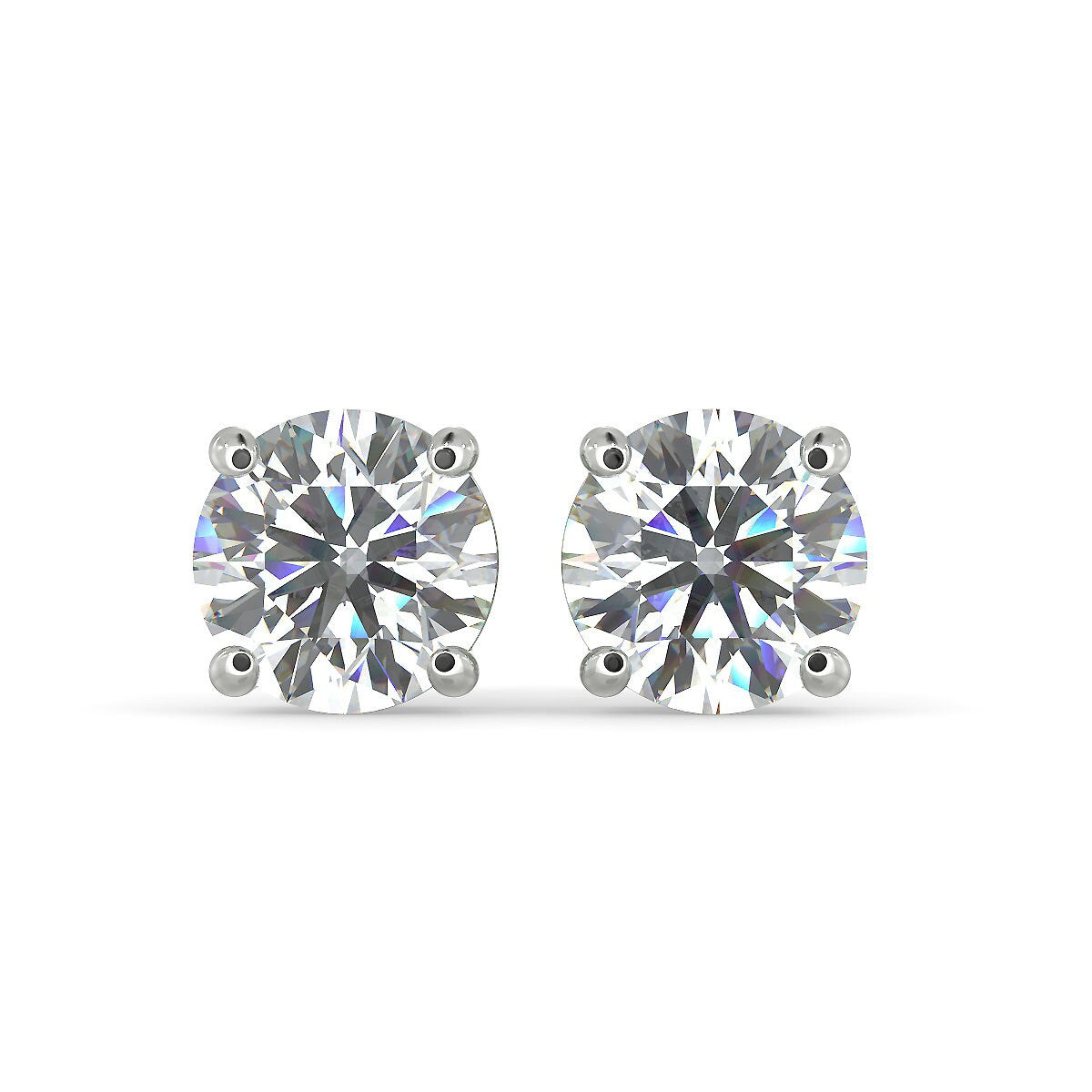 Certified DEF VS Diamond Earrings Studs 14k White Yellow Gold 2 3 4 5 carat tw screw backs. Martini.Women Men Birthday Mothers day gift