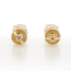Real 1 carat Diamond Studs Earrings 14k White Yellow Gold 1 ct with Screw Back VS Women Men Anniversary Wedding Valentine's day gift Real 1 carat Diamond Studs Earrings 14k White Yellow Gold 1 ct with Screw Back VS Women Men Anniversary Wedding Valentine's day gift