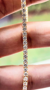 Diamond Bracelet For Women. 14k Yellow and White gold. VS clarity. Low profile and non flip. Birthday Anniversary and Valentine's Day. Sale!