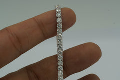 Real Diamond Tennis Bracelet 3 5 8 10 15 carat For Women. 14k White and Yellow gold. VVS VS. Low profile. Birthday Anniversary Mother's Day