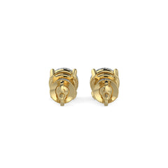 Diamond Studs Earrings 1.00 carat F/VS 14k Yellow Gold with Screw Backs. Pure White Diamonds. Women Men Anniversary Wedding Valentine's gift