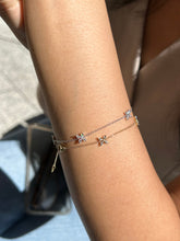 Natural Diamond Bracelet in 14K 18K White Yellow Rose Gold. F Color and VS Clarity. Flower Dainty Bracelet.