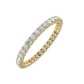 Natural Diamond Wedding Ring Eternity and Halfway Anniversary Promise Band 14K 18K White Yellow Rose Gold and Platinum Stackable and Thin.