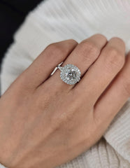 Round Cut 1ct 1.50ct 2.00ct 3.00ct Lab Grown Diamond Proposal Engagement Wedding Solitaire Ring in 14k 18k Platinum White Yellow Rose Gold.