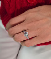 Round Cut 1ct 1.50ct 2.00ct 3.00ct Lab Grown Diamond Engagement Wedding Ring in 14k 18k Platinum White Yellow Rose Gold.