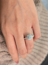 Round Cut 1ct 1.50ct 2.00ct 3.00ct Lab Grown Diamond Engagement Wedding Ring in 14k 18k Platinum White Yellow Rose Gold.