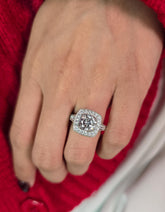 Round Cut 1ct 1.50ct 2.00ct 3.00ct Lab Grown Diamond Engagement Wedding Ring in 14k 18k Platinum White Yellow Rose Gold.