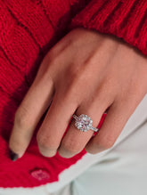 Cushion Cut 1ct 1.50ct 2.00ct 3.00ct Lab Grown Diamond Engagement Wedding Ring in 14k 18k Platinum White Yellow Rose Gold.