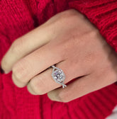 Round Cut 1ct 1.50ct 2.00ct 3.00ct Lab Grown Diamond Engagement Wedding Ring in 14k 18k Platinum White Yellow Rose Gold.