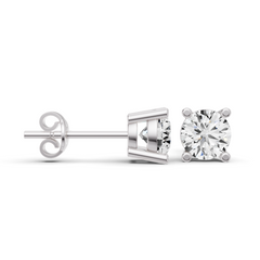 Lab Grown Diamond Round 14K Solid Gold Stud Earrings | Fine Jewelry Gift