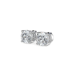 Natural Diamond Round 14K Solid Gold Stud Earrings | Fine Jewelry Gift