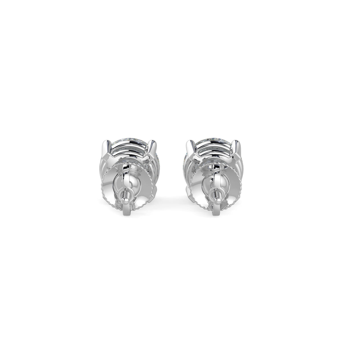 Lab Grown Diamond Round 14K Solid Gold Stud Earrings | Fine Jewelry Gift