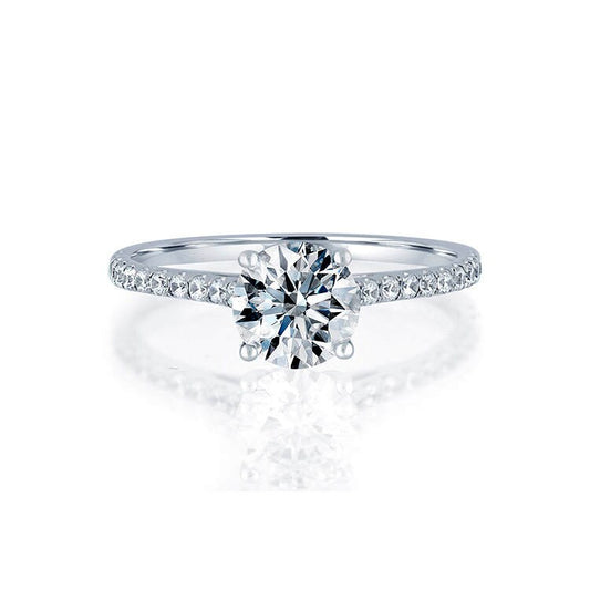 Sale! Certified Solitaire Engagement Ring, 1ct carat Center F / VS IGI Lab Grown Diamond. 14k 18k Gold Platinum White or Yellow. Classic