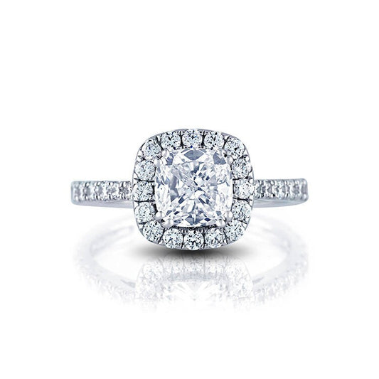 Custom Halo Certified Solitaire Engagement Ring, 1ct 2ct 3ct carat Center F / VS IGI Lab Grown Diamond. 14k 18k Gold Platinum White Yellow
