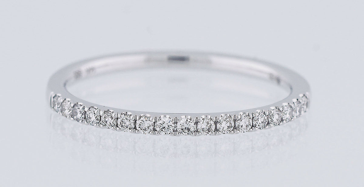 Natural Diamond Wedding Ring Eternity and Halfway Anniversary Promise Band 14k White Yellow Rose Solid Gold
