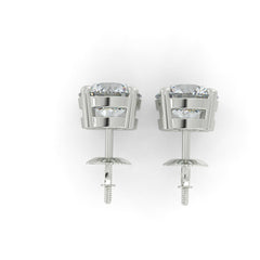Certified DEF VS Diamond Earrings Studs 14k White Yellow Gold 2 3 4 5 carat tw screw backs. Martini.Women Men Birthday Mothers day gift