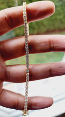 Diamond Bracelet For Women. 14k Yellow and White gold. VS clarity. Low profile and non flip. Birthday Anniversary and Valentine's Day. Sale!
