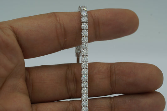 Real Diamond Tennis Bracelet For Women 5ct and 7ct 8ct Carat. 14k White and Yellow solid gold. VS clarity. Birthday Anniversary Mother's Day