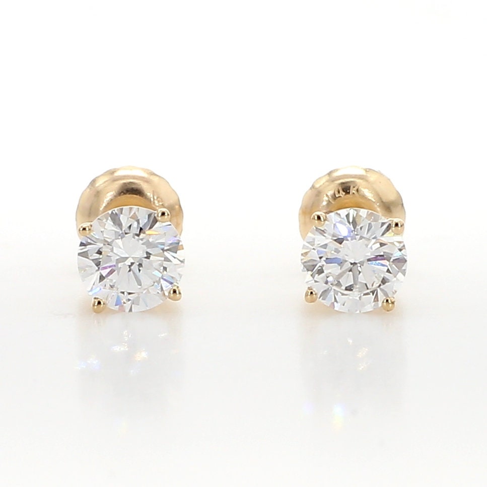 Diamond Earrings Studs 14k White Yellow Gold Carat with Screw Back Martini VS Women Men Anniversary Wedding Birthday Valentine's gift Sale!
