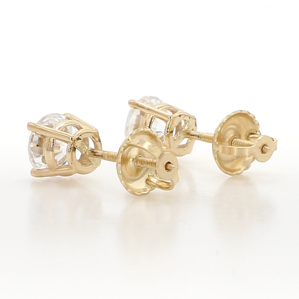 Diamond Earrings Studs 14k White Yellow Gold Carat with Screw Back Martini VS Women Men Anniversary Wedding Birthday Valentine's gift Sale!