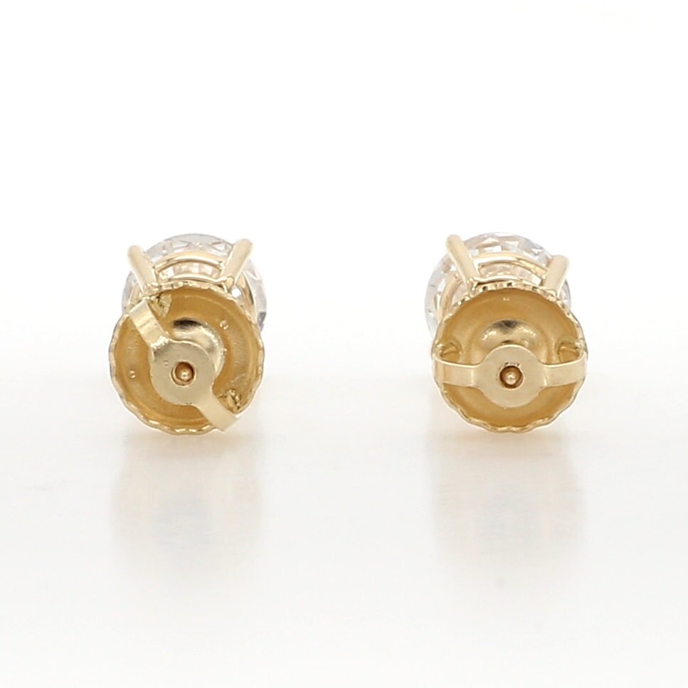 Real Diamond Studs Earrings 14k White Yellow Gold Carat ct with Screw Back Martini VS Women Men Anniversary Wedding Valentine's day gift