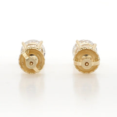 Real Diamond Studs Earrings 14k White Yellow Gold Carat ct with Screw Back Martini VS Women Men Anniversary Wedding Valentine's day gift