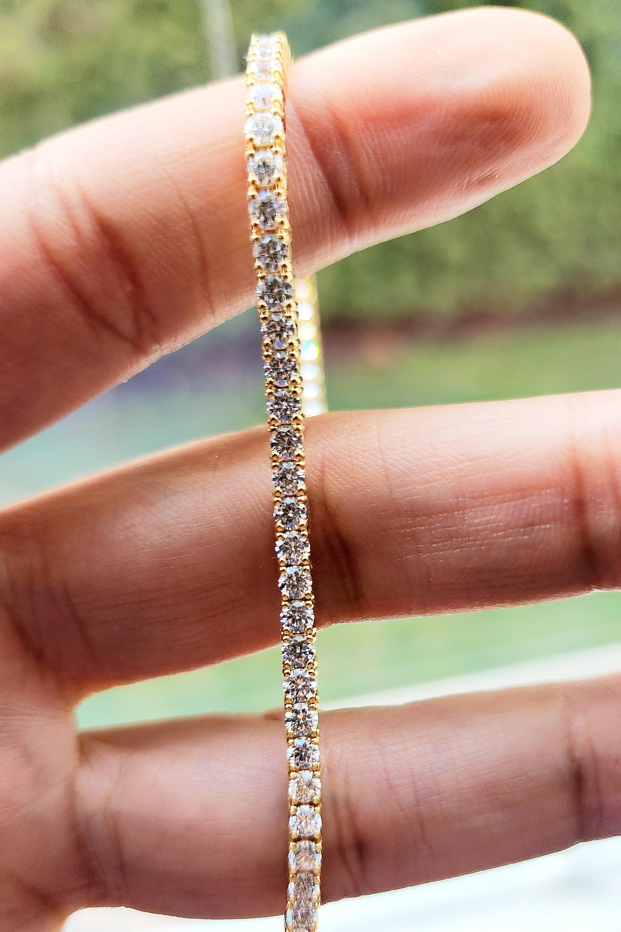 Diamond Bracelet For Women. 14k Yellow and White gold. VS clarity. Low profile and non flip. Birthday Anniversary and Valentine's Day. Sale!