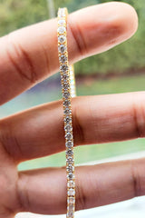 Diamond Bracelet For Women. 14k Yellow and White gold. VS clarity. Low profile and non flip. Birthday Anniversary and Valentine's Day. Sale!