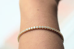 Diamond Bracelet For Women. 14k Yellow and White gold. VS clarity. Low profile and non flip. Birthday Anniversary and Valentine's Day. Sale!