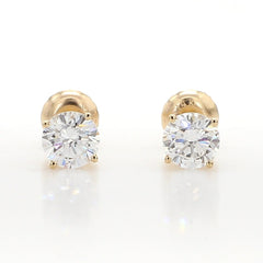 Real Diamond Studs Earrings 14k White Yellow Gold Carat ct with Screw Back Martini VS Women Men Anniversary Wedding Valentine's day gift