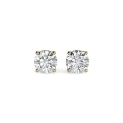 Natural Diamond Stud Earrings 14k White Yellow Gold with Screw backs. Martini and 4prong solitaire setting. Valentine's day Anniversary Gift