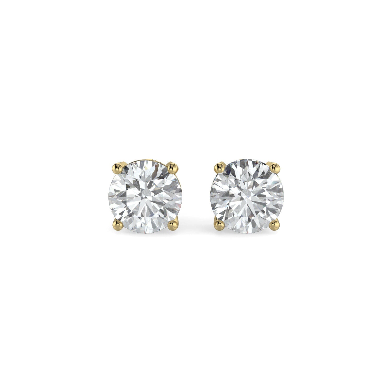 Natural Diamond Stud Earrings 14k White Yellow Gold with Screw backs. Martini and 4prong solitaire setting. Valentine's day Anniversary Gift