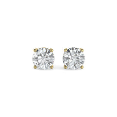 Natural Diamond Stud Earrings 14k White Yellow Gold with Screw backs. Martini and 4prong solitaire setting. Valentine's day Anniversary Gift