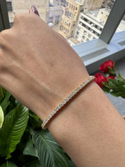 3 Carat Diamond Bracelet in 14k White Yellow Rose Gold. DEF Color VVS VS Clarity with Lab Grown Diamonds. 6" 6.5" 7" Tennis Bracelet. Gift