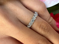 Anniversary bands for women 1 carat tw in 14k 18K White Yellow Rose Gold and Platinum. DEF Color and VVS VS Clarity with Lab Grown Diamonds