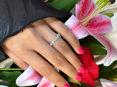 Anniversary bands for women 1 carat tw in 14k 18K White Yellow Rose Gold and Platinum. DEF Color and VVS VS Clarity with Lab Grown Diamonds