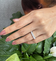 Anniversary bands for women 1.35 carat tw 14k 18K White Yellow Rose Gold and Platinum. DEF Color and VVS VS Clarity with Lab Grown Diamonds