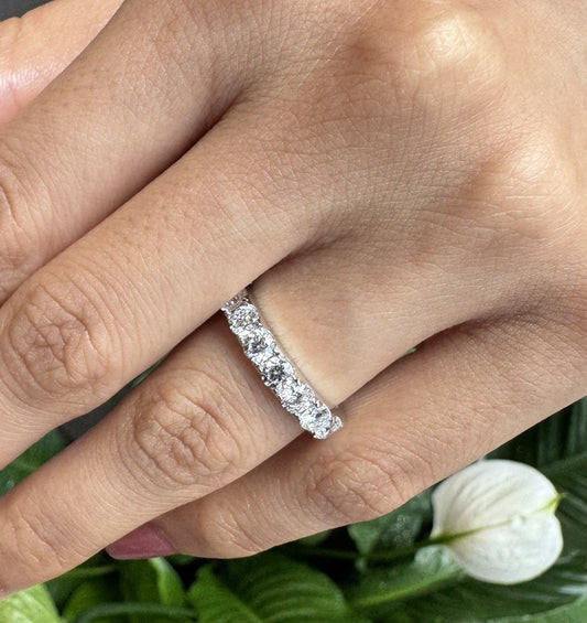 Wedding bands for women 1.35 carat tw 14k 18K White Yellow Rose Gold and Platinum. DEF Color and VVS VS Clarity with Lab Grown Diamonds