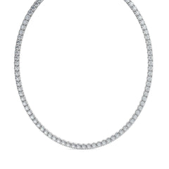 20 carats Diamond Tennis Chain Necklace in 14k 18K White Yellow Rose Gold. DEF Color and VVS VS Clarity Lab Grown Diamonds. 16" 17" 18"
