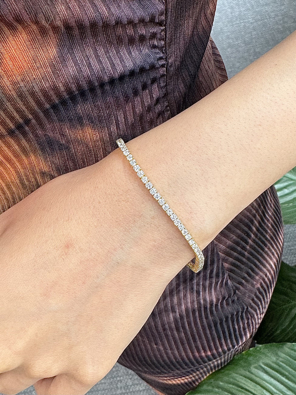 3 Carat Diamond Bracelet in 14k White Yellow Rose Gold. DEF Color VVS VS Clarity with Lab Grown Diamonds. 6" 6.5" 7" Tennis Bracelet. Gift