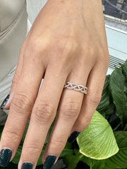 Eternity Band Unique Design with Natural Diamonds in 14k Rose Gold Orderable in White and Yellow gold