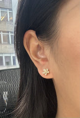 Natural Pear Shaped Diamonds Earring Studs in 18K Yellow Gold, 1.31 Carats tw, Fancy Light Yellow Color and VS Clarity Unique Fancy Style