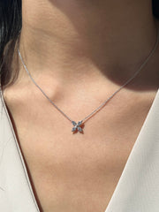 Flower Pendant Necklace in 14k 18K White Yellow Rose Gold with Natural Diamonds Dainty and Beautiful 17 / 18 Inch