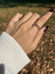 Solid Gold Ring 14K White Yellow Rose Gold. Simple, elegant design makes it suitable for both casual and formal wear. Stackable